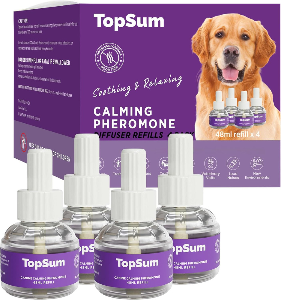 Calming Diffuser for Dog: Dog Pheromones Calming Diffuser Plug for Stress, Barki