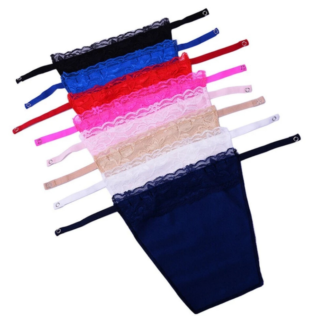 7 Pack Women Lace Cami Clip-on Mock Camisole Overlay Modesty Panel Fashion Gift