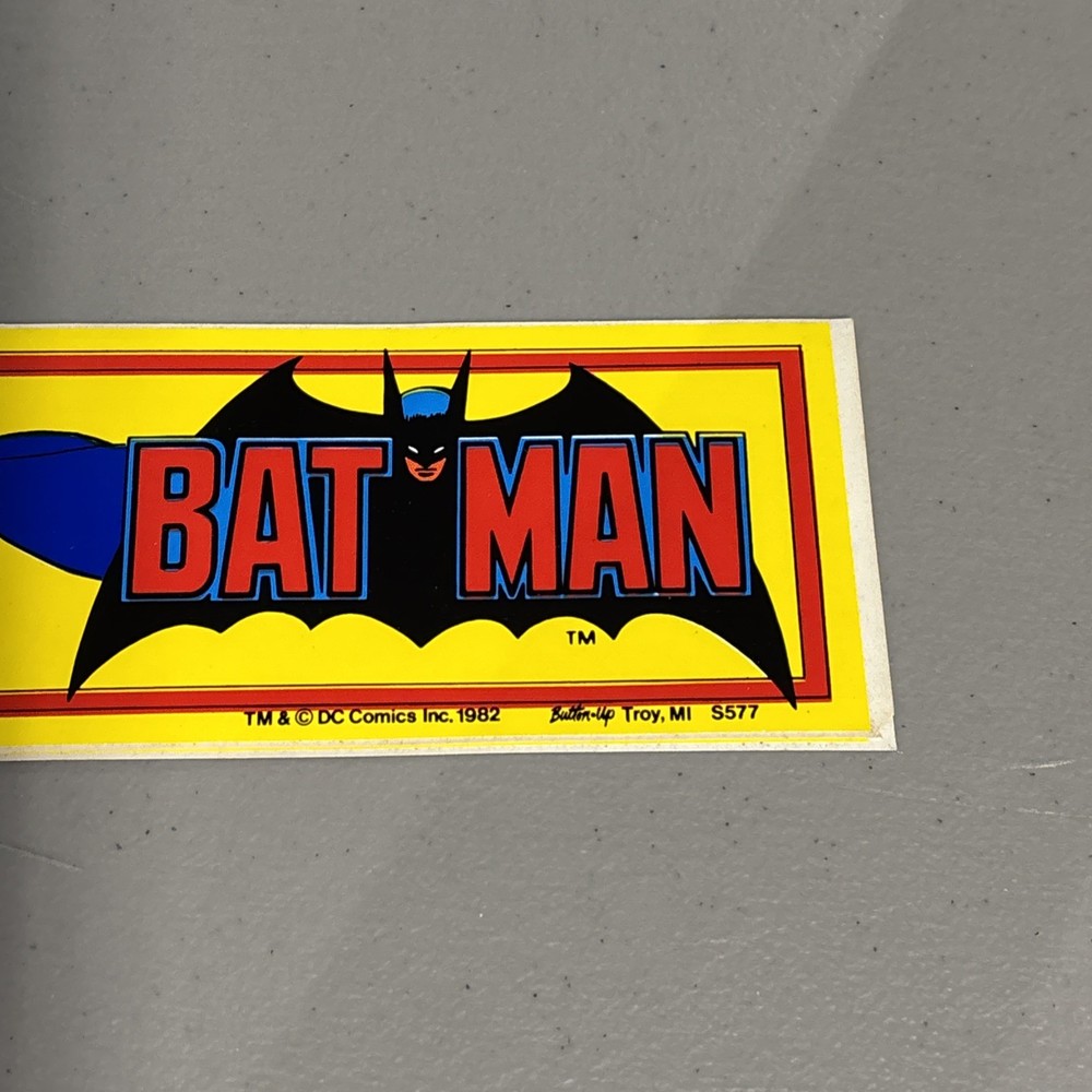 Vtg Batman Bumper Sticker 1982 Ready To Strike