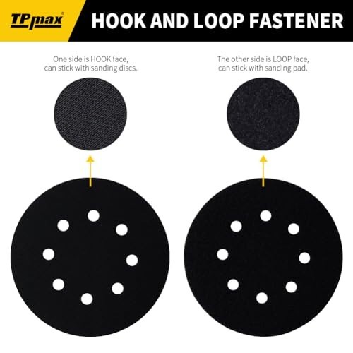 10 Pack 5" Soft Density Hook and Loop Interface Pads - 8 Holes Sponge Buffering