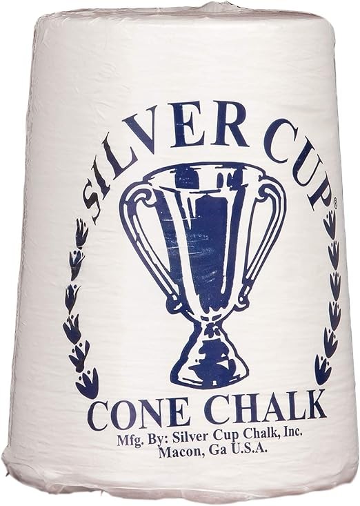 Silver Cup Billiard/Pool Cone Chalk, White