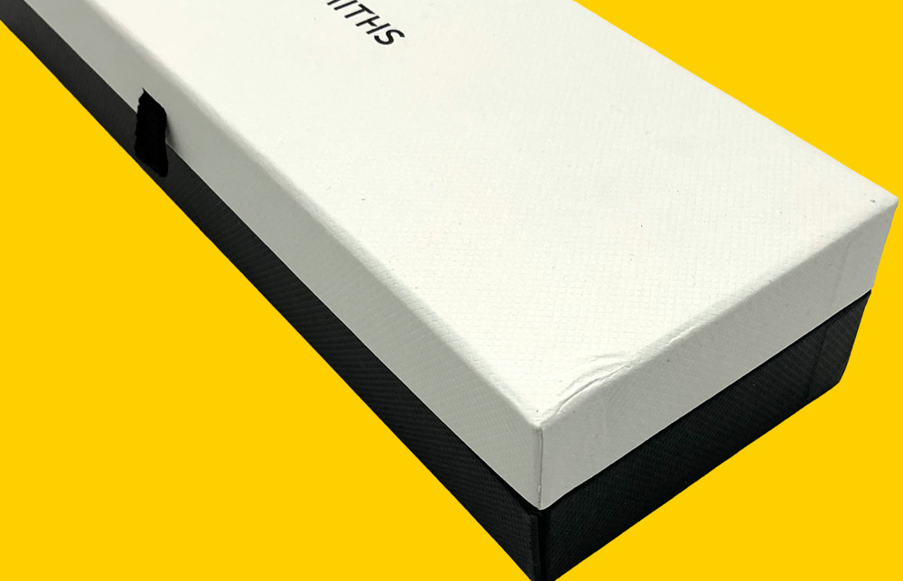 Goldsmiths Rectangular Black /White / Yellow Prestige Watch Box Presentation Set