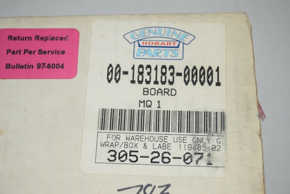 Hobart Control Board 183183 41161B