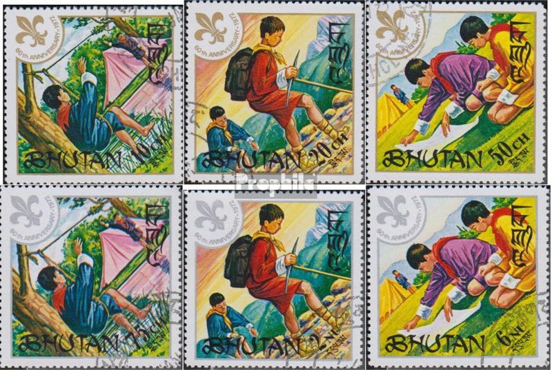 bhutan 480A-485A used 1971 Scouting