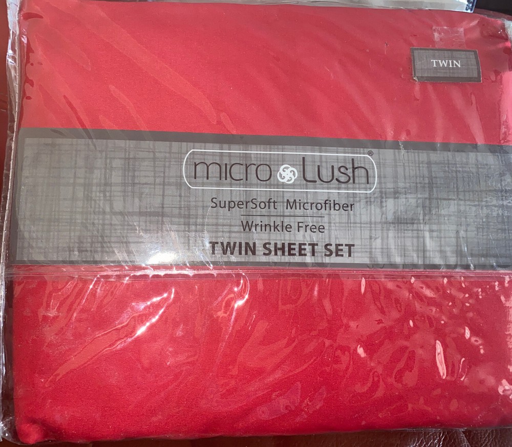 Home Dynamix Micro Lush Microfiber Twin Sheet Set Red