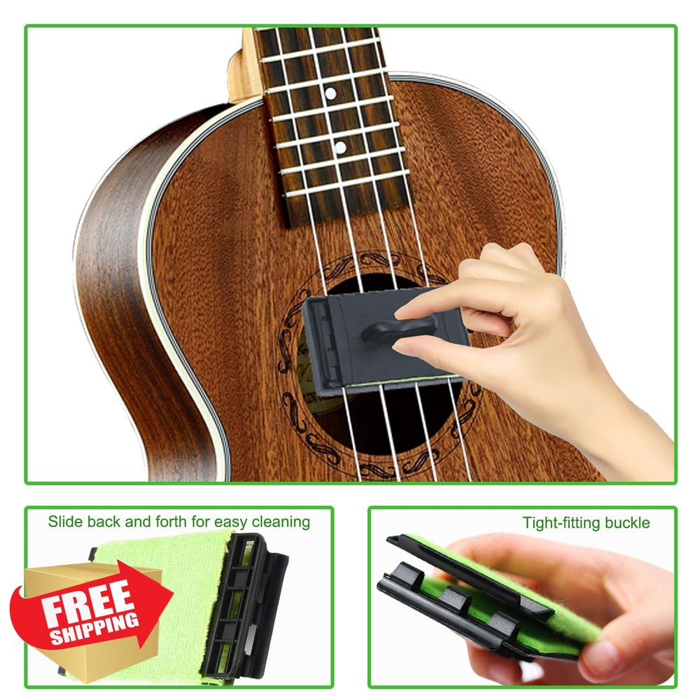 2PCS Guitar String Fingerboard Cleaning Cloth Kit