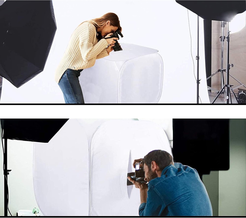 24" Portable Photo Studio Light Box Cube with 4 Backdrops All Devices