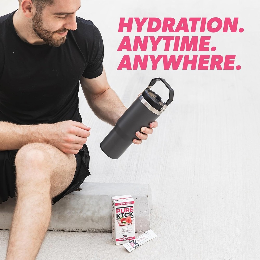 Pure Kick Hydration Pitcher Pack, Strawberry Watermelon, Includes 6 Packets, 1 B