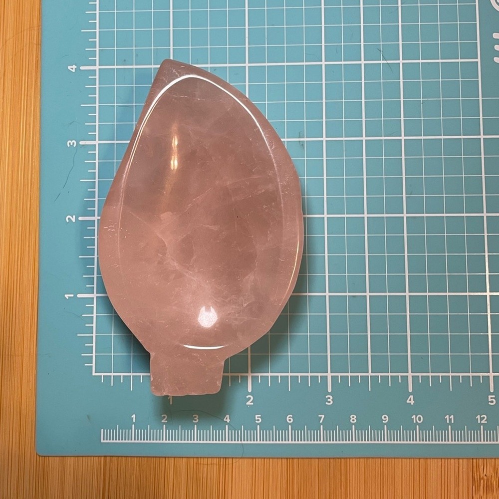 Rose Quartz Leaf Bowl