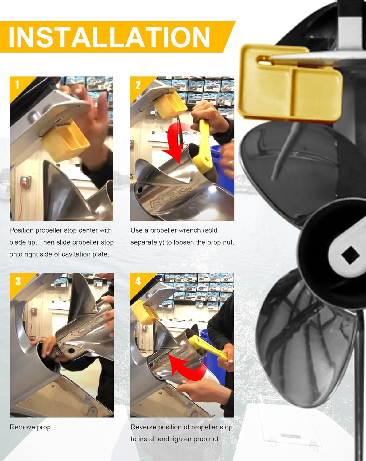 Prop Stop Propeller Stop Prop Block for All Outboard & Stern Drive Applications