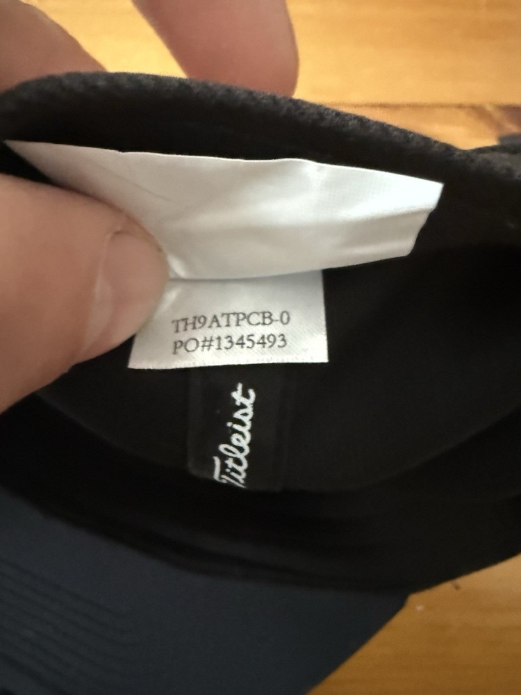 Titleist Golf Hat Cap Performance Adjustable Black The Rail Embroidered