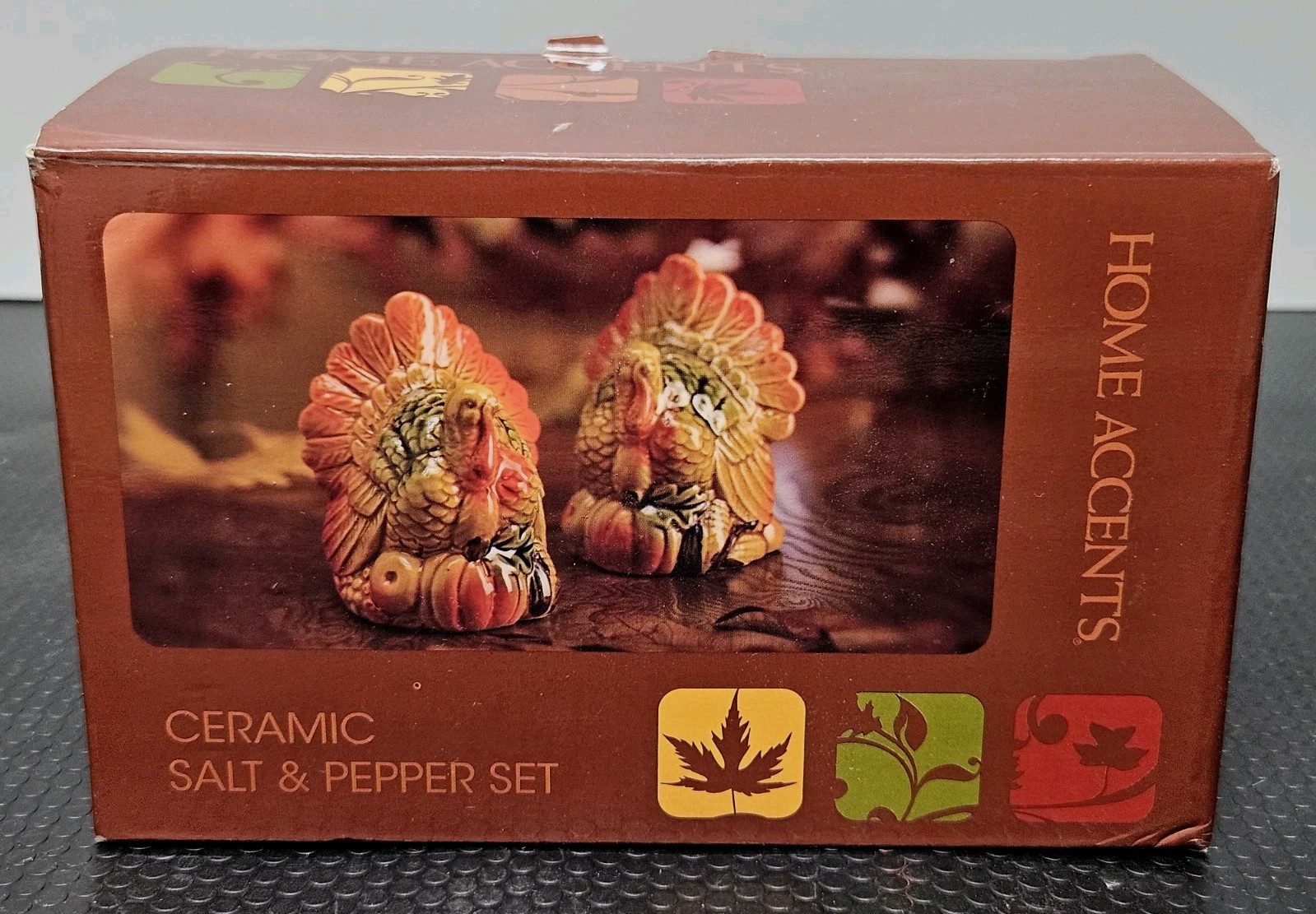 Thanksgiving Turkey Salt And Pepper Shakers Set- Home Accents