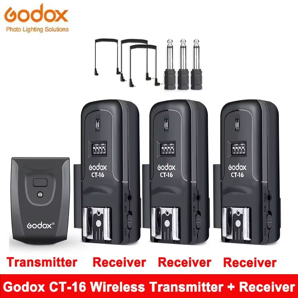 Godox CT-16 Wireless Radio Studio Speedlite Flash Trigger Transmitter + Receiver