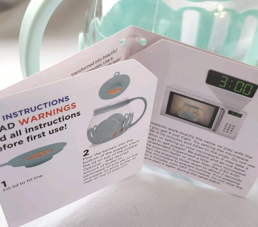Ecolution Patented Micro-Pop Microwave Popcorn Popper wth Temperature Safe Glass