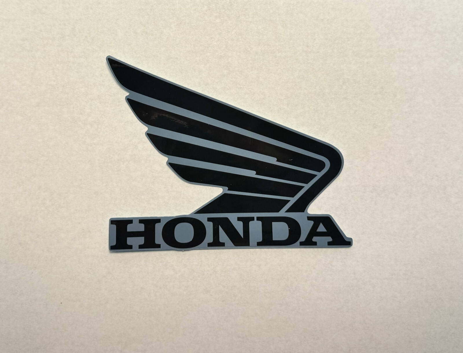 Honda OEM NOS 130mm Mark Wing Decal Blue & Black for ATV Rincon, Foreman, Etc