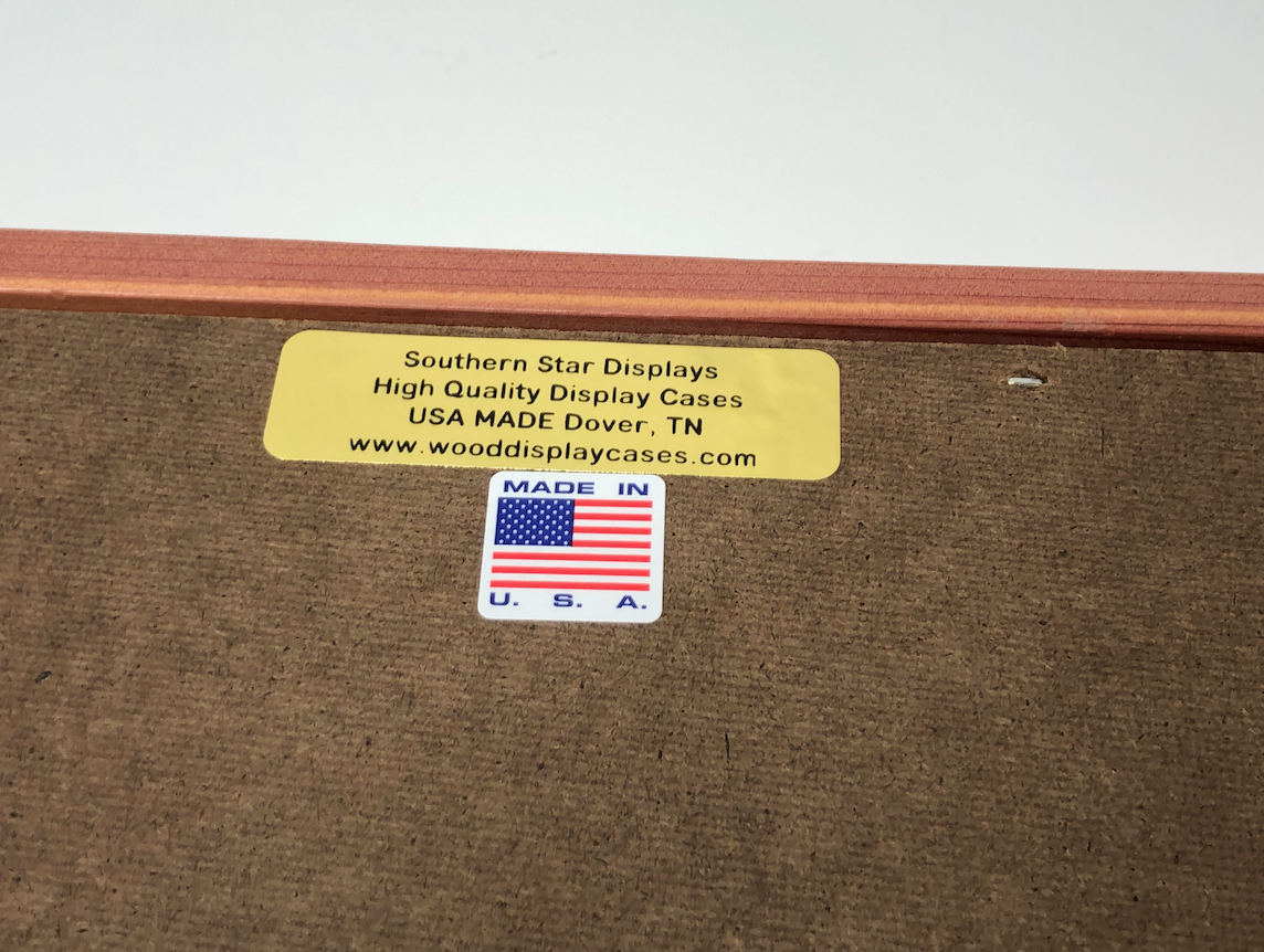 Cedar Wood Display Case 9 x 16 x 2 Glass Top for Arrowheads Knifes Coins & More