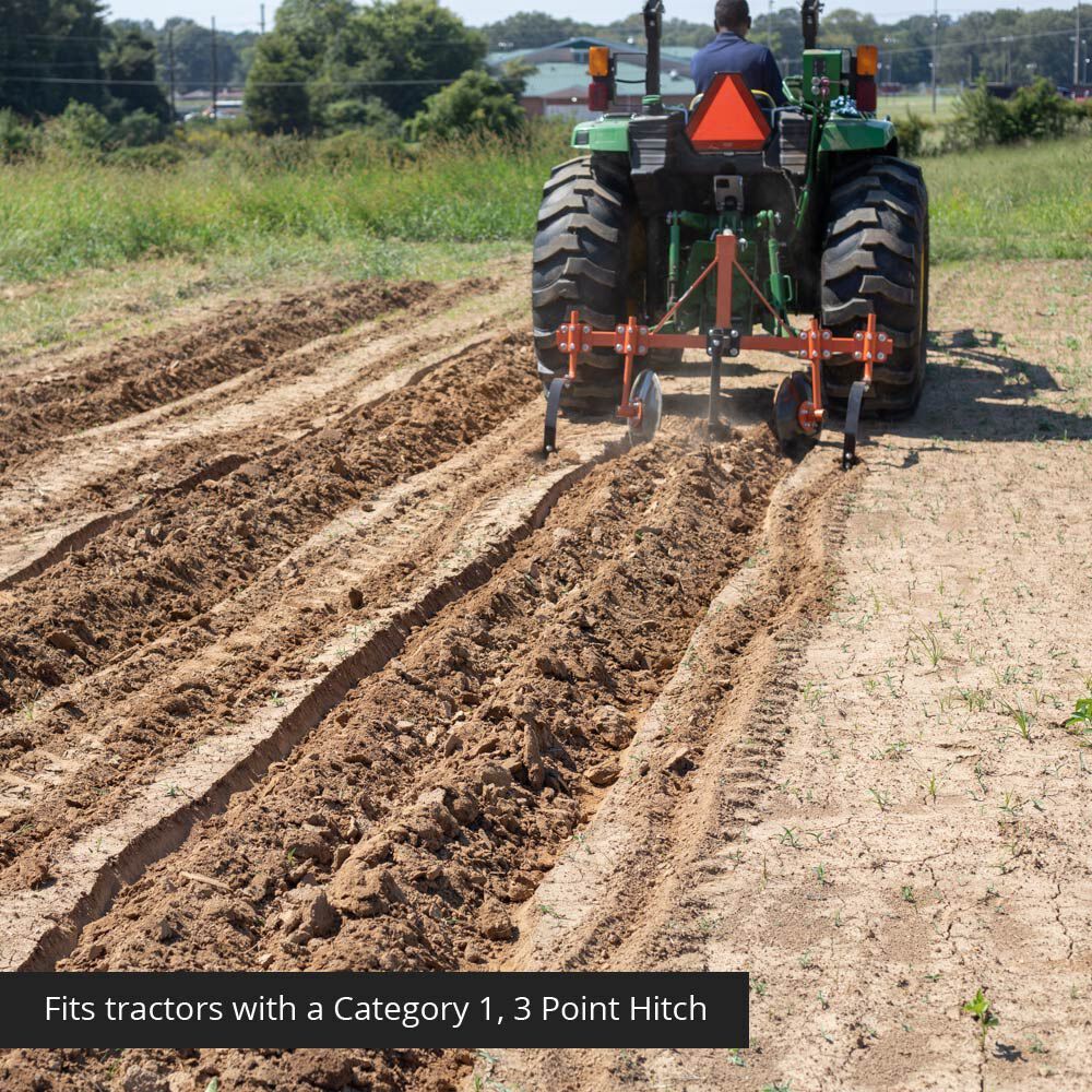 Titan Attachments Orange 60" Adjustable Disc Bedder, Category 1, 3 Point QH1