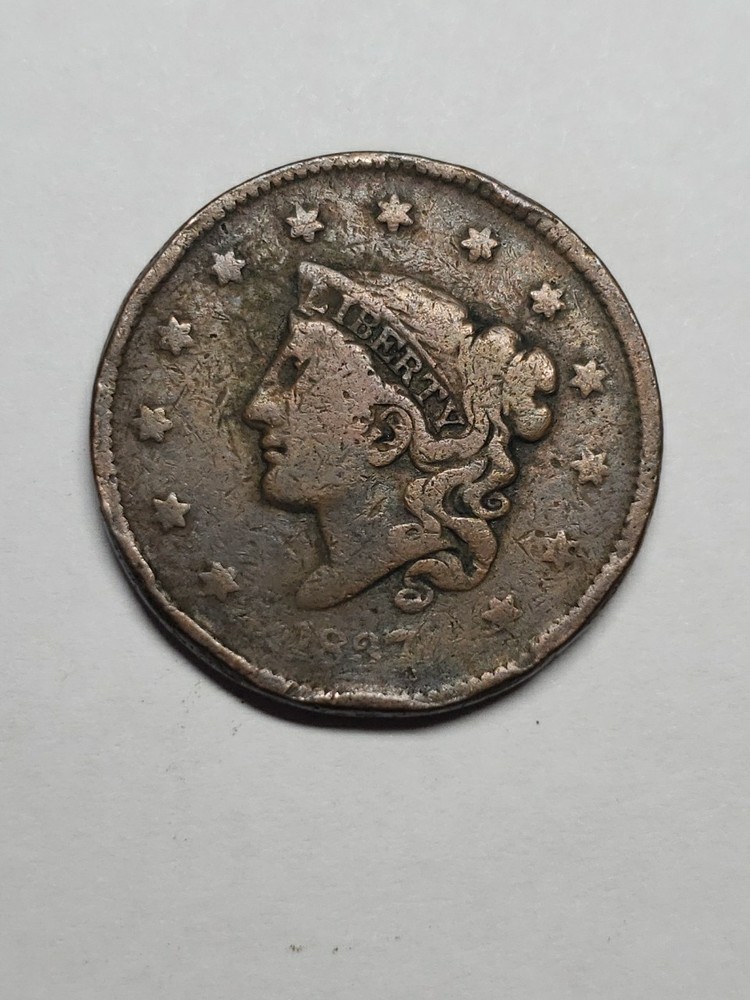 1837 1c Coronet Head Large Cent