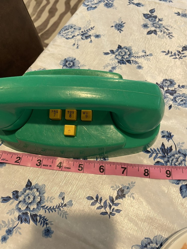 Vintage Green Plastic Toy Phone READ