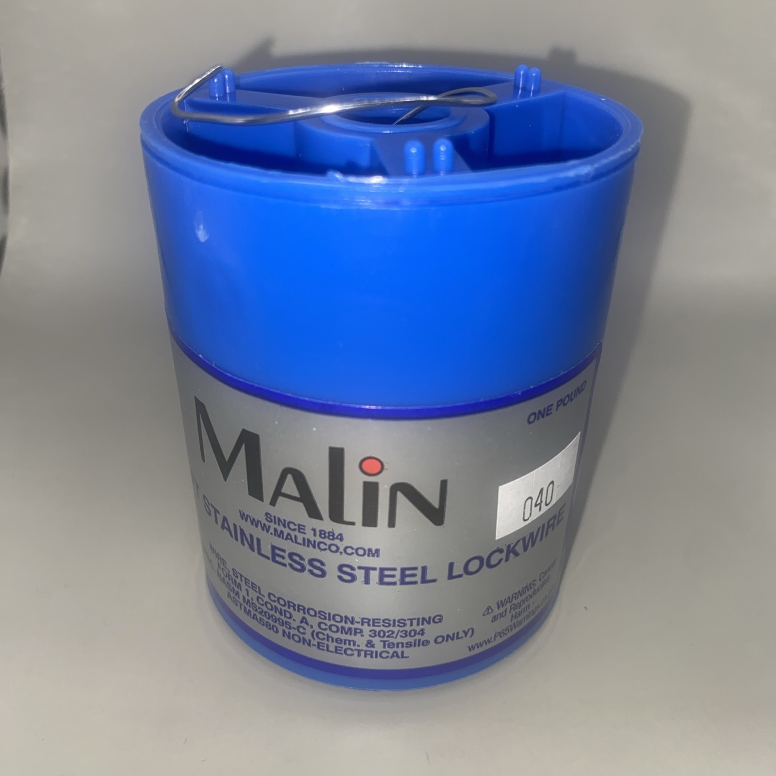Malin Stainless Aircraft Safety Wire MS20995C40 1 LB. Roll .040” WITH CERTS