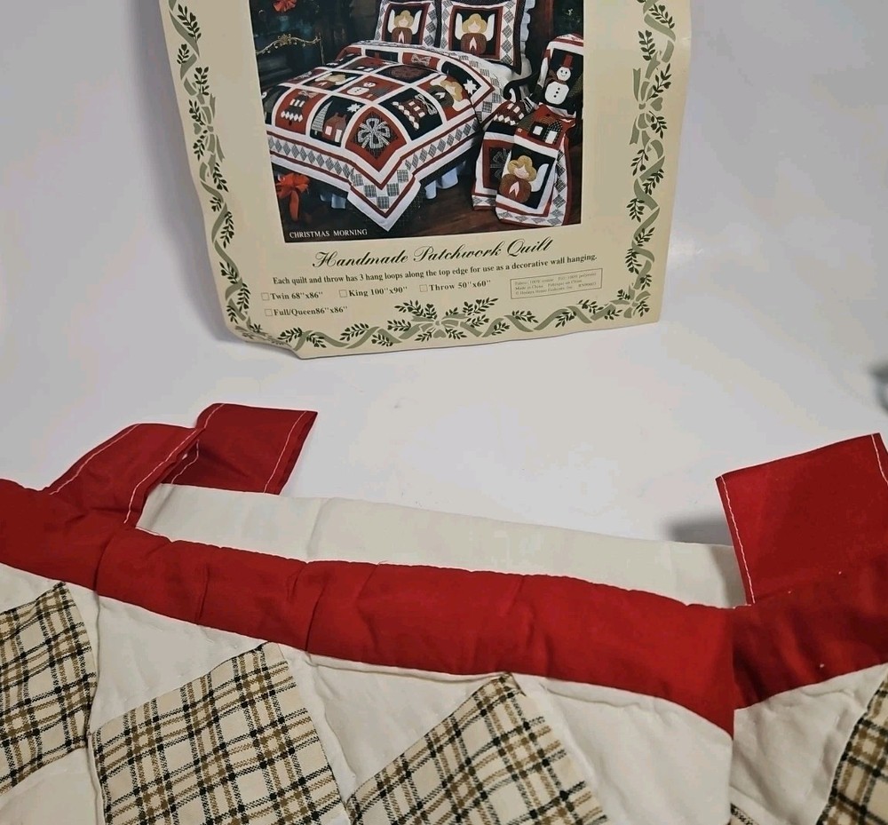 Christmas Handmade Patchwork Throw 50"X60" New