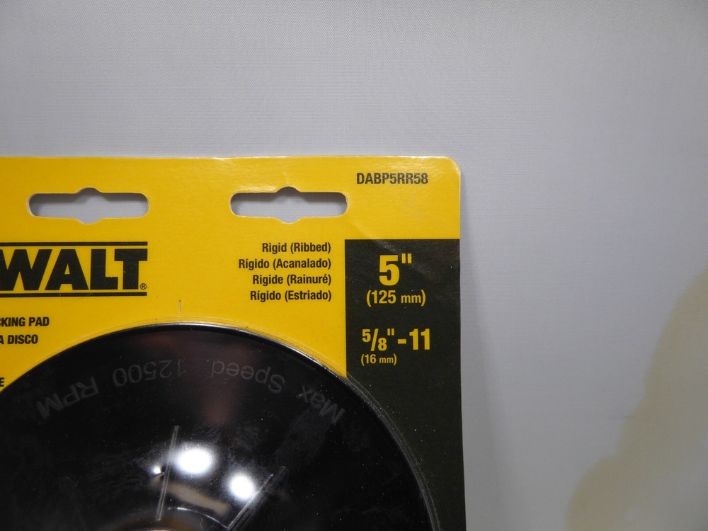 DEWALT 5" DISC BACKING PAD DABP5RR58 NEW