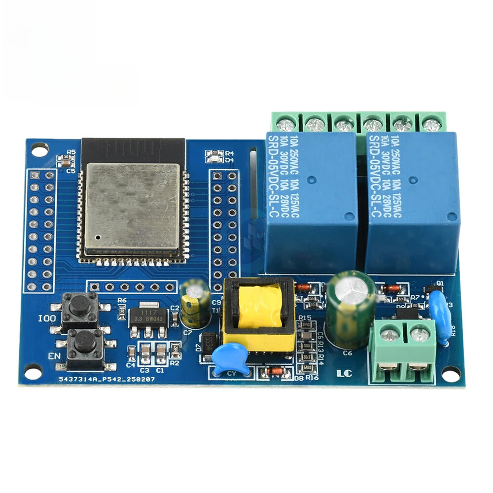 For ESP32 Relay Control Module with Wide Input Voltage 90-250V AC Support