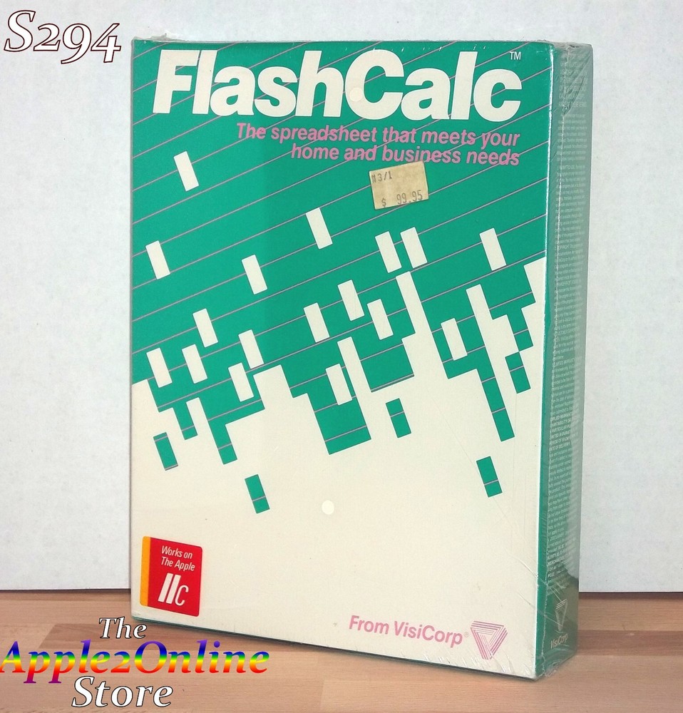 ✅ 🍎 FlashCalc Spreadsheet Program from Visicorp for Apple IIe IIc IIGS
