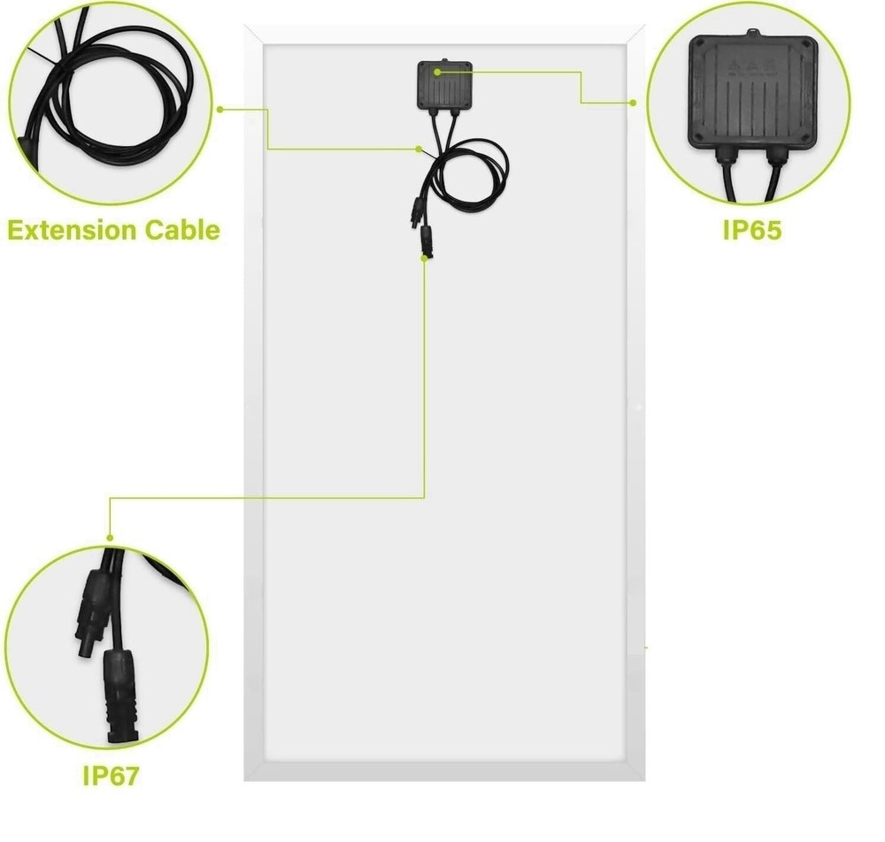 (200W New) 200W Monocrystalline Solar Panel 9BB Cell Solar Panel Boat Off Grid