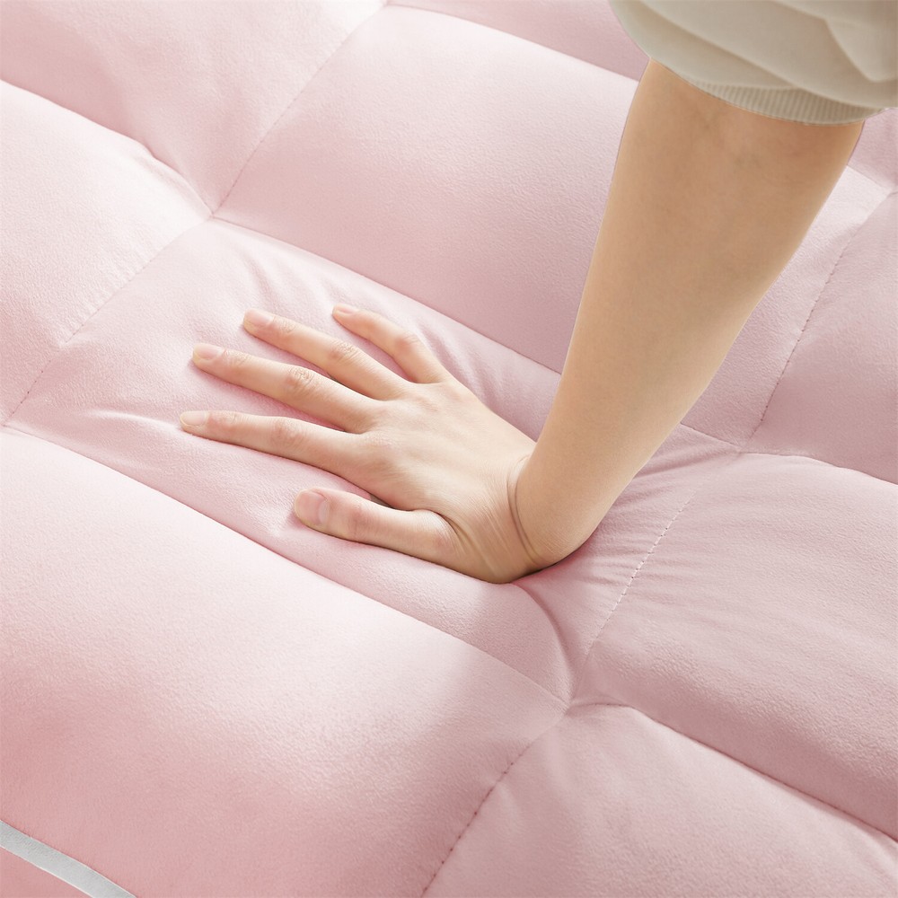 Convertible Sofa Bed Chairs 3-in-1 Multi-Function Folding Sleeper Sofa Pink US