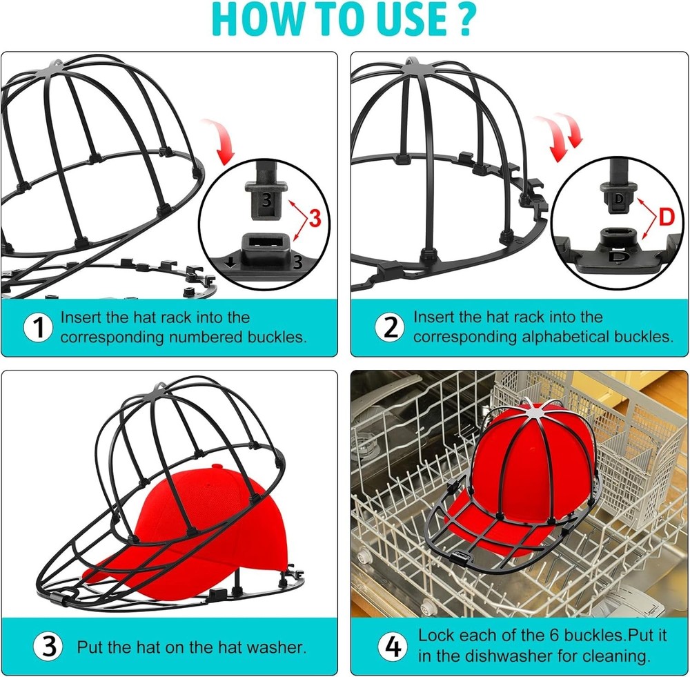 Baseball Cap Washer Cage HAT Protector Frame
