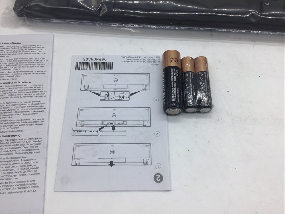 Dell Pro KM5221W Keyboard & Mouse New In Box 12 Programmable Function Keys Read