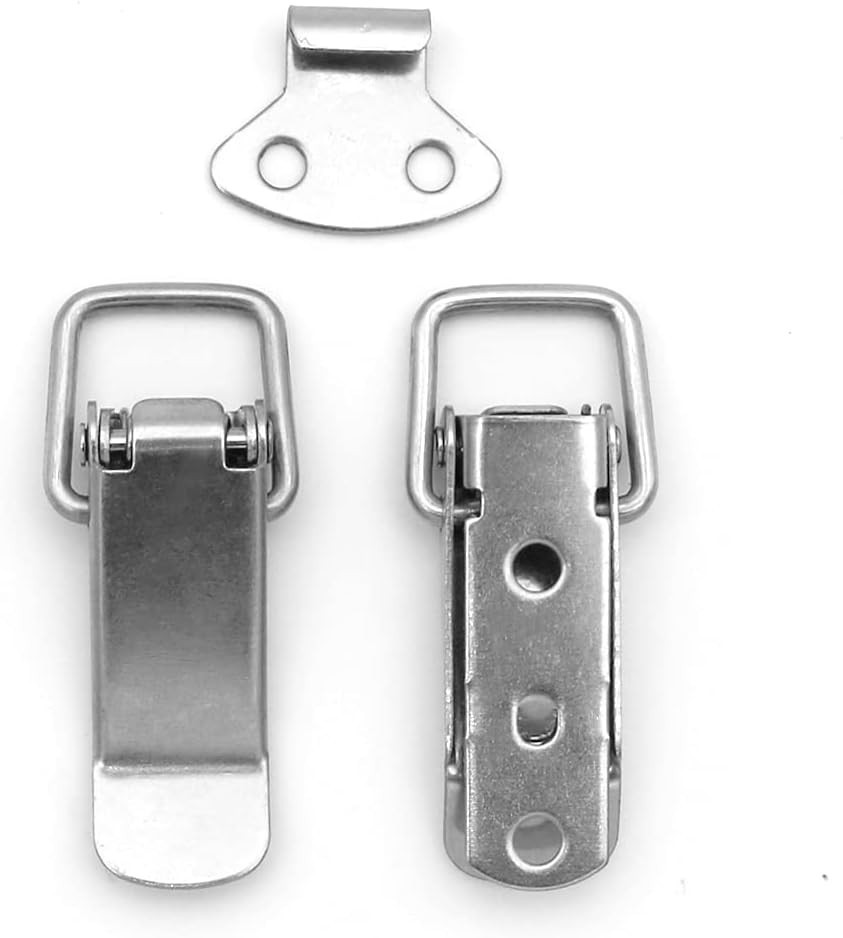 Latch, Stainless Steel Spring Loaded Toggle Silver 4 Pack,