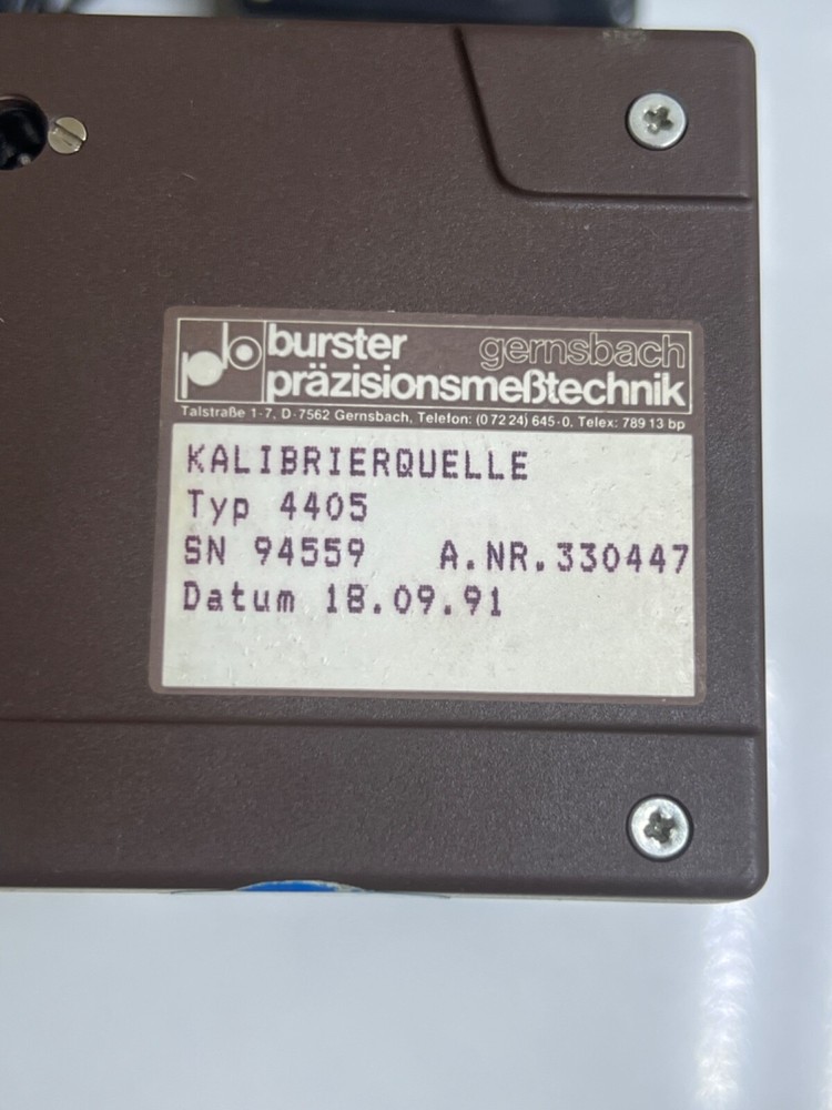 BURSTER DIGISTANT TYPE 4405 CALIBRATION SOURCE ART.N:330447