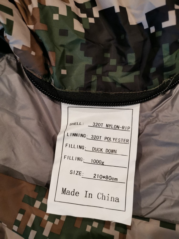 duck down thermal sleeping bag