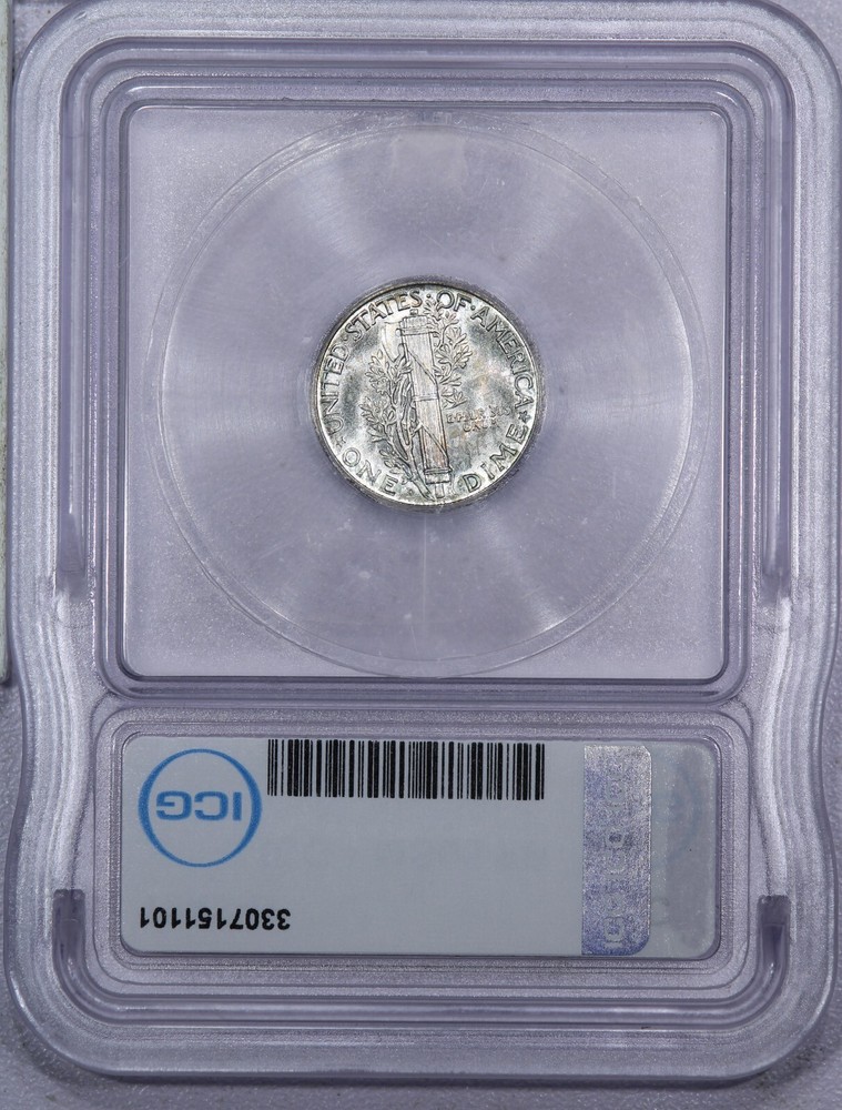 1943-D Mercury Dime 10C ICG MS65 FB