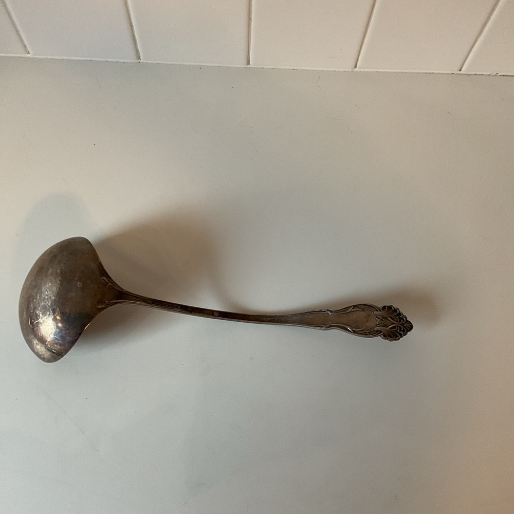 Ladle 12.5” Silver-plate 1901 Antique Reed & Barton Tiger Lily Extra Large Bowl