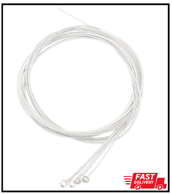 4 String Bass Guitar Strings Set, Stainless Steel 4 String, Silver