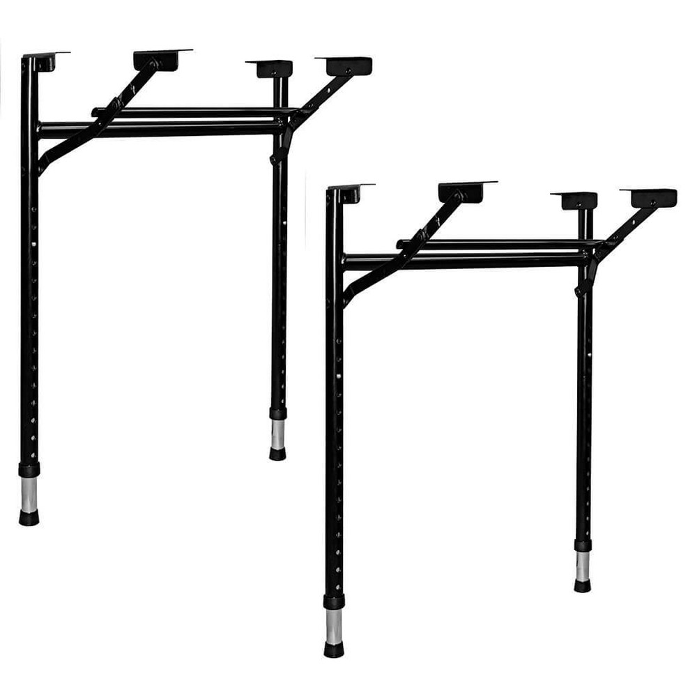 20" Adjustable Folding Table Legs Black Dog Grooming RV Poker  SOLID (Pkg./2)