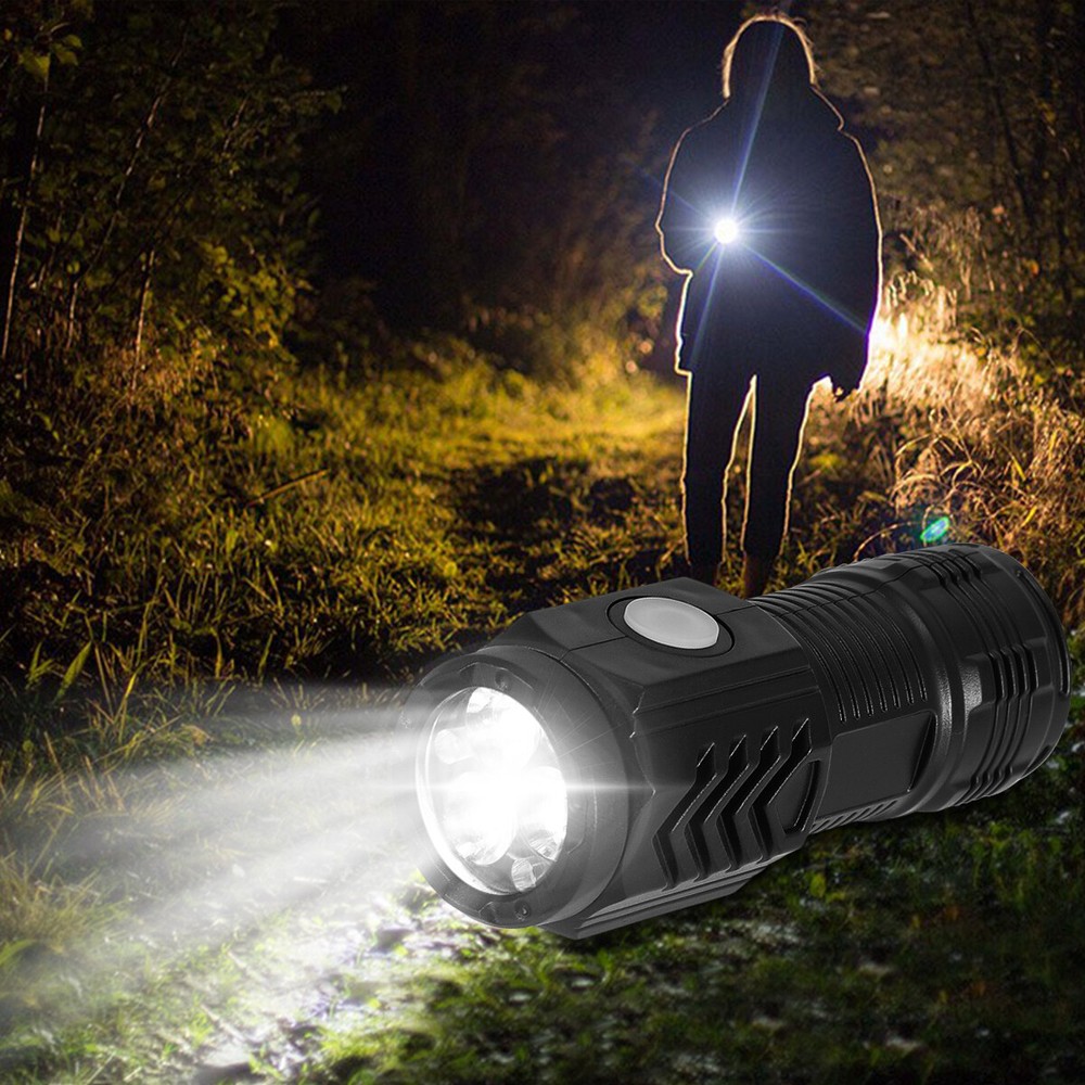 Super Bright LED Torch USB Rechargeable Tactical Flashlight Work Light Magnetic