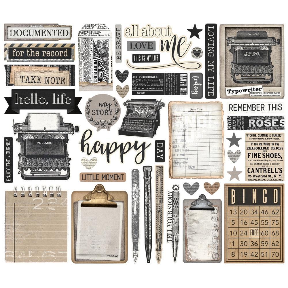 Simple Stories Bits & Pieces - Simple Vintage Essentials - Take Note Bits, SVE20