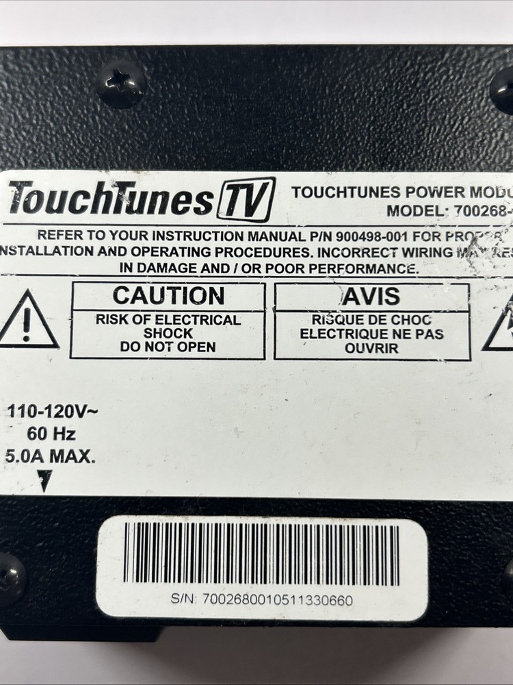 Touchtunes Power Module Model 700268-001 ***Read***