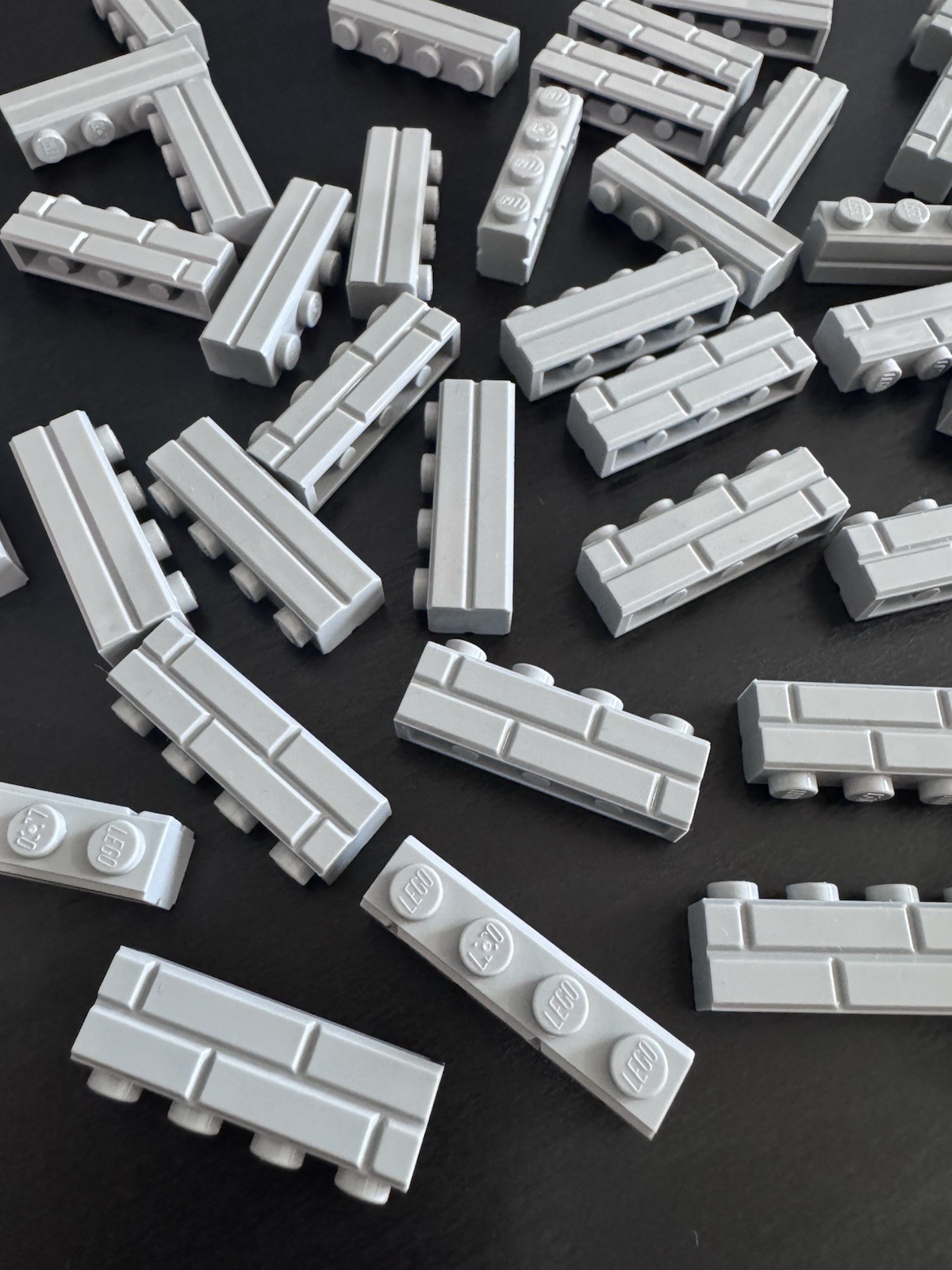 ( 100 ) BRAND NEW LEGO 1x4 LIGHT GRAY BRICK WALL MASONRY CASTLE 15533 PROFILE