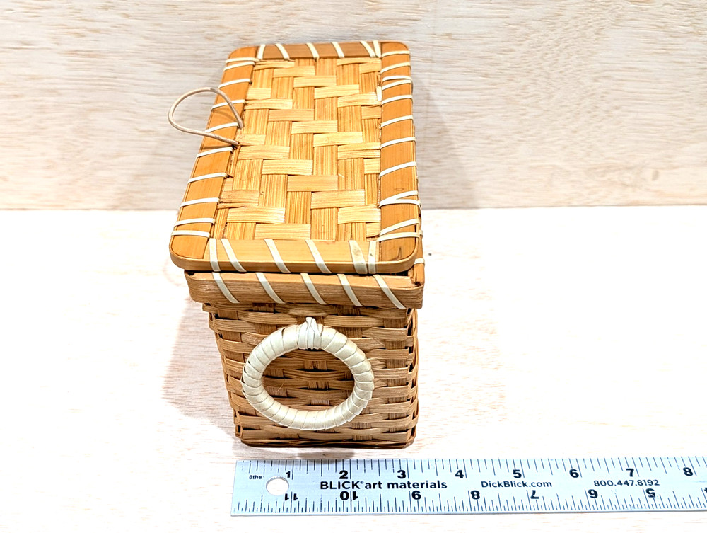 Small Wicker Basket with Lid