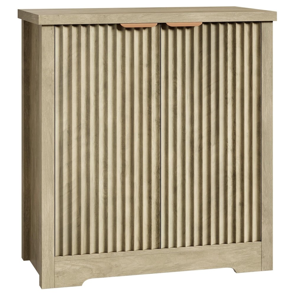 Fluted Buffet Sideboard Cabinet with Storage, 2 4 Doors Coffee Bar Console Table