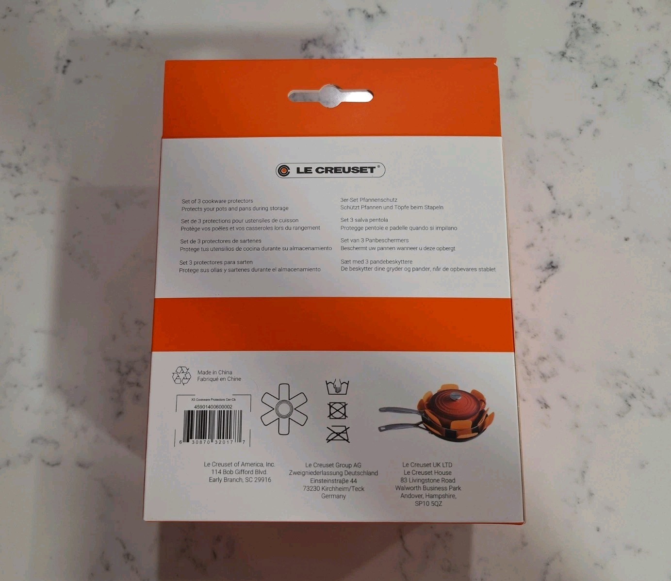 Le Creuset Felt Cookware Protectors - Set of 3, Red, 15.75in, ST00150000060001