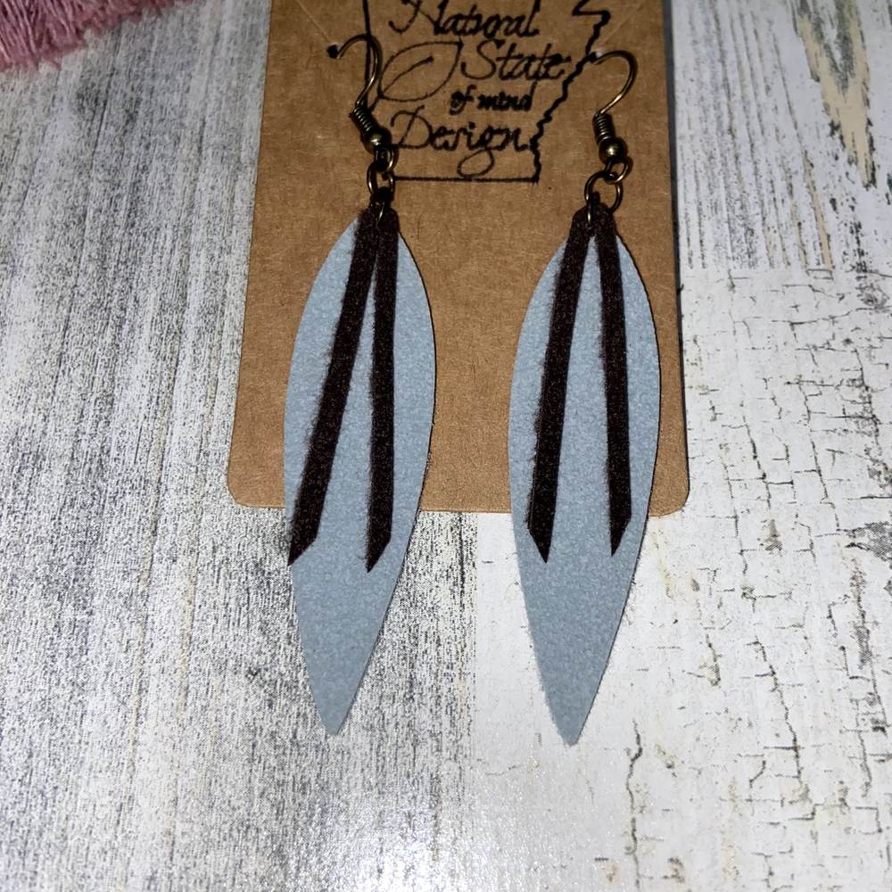 Handmade Boho Felt Dangle Earrings