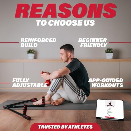 Split Machine for Flexibility with Trainer APP – Adjustable 3 Bar Leg