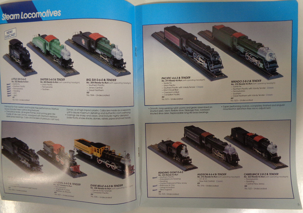 1986 Mantua Catalog & Sales Order Form