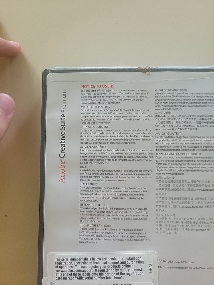 Adobe Creative Suite Premium For Mac w/Discs and Serials